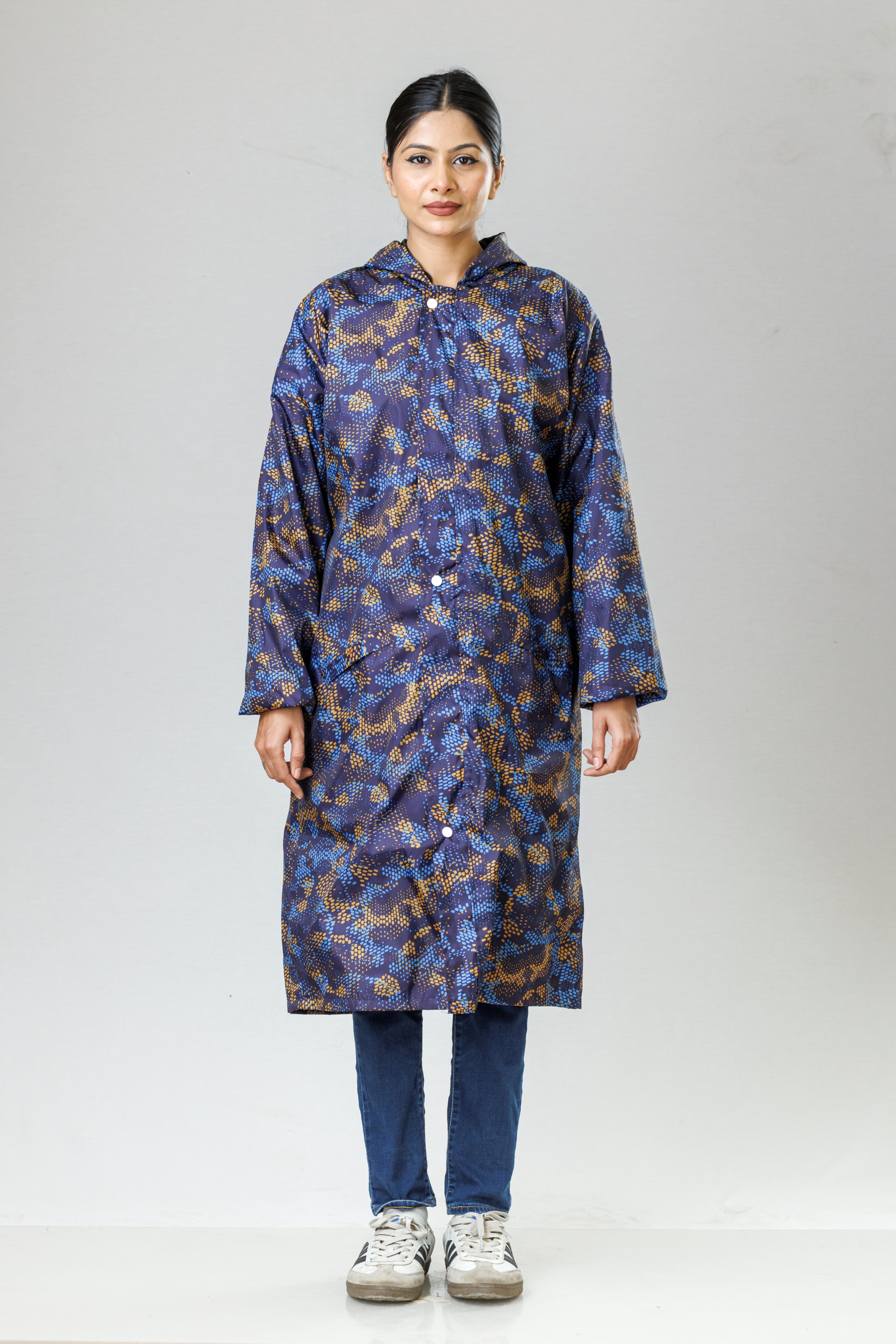 MOSAIC PRINTED REVERSIBLE LONG COAT