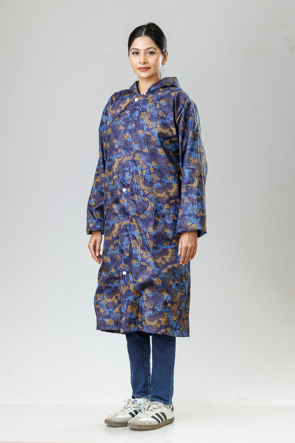 MOSAIC PRINTED REVERSIBLE LONG COAT