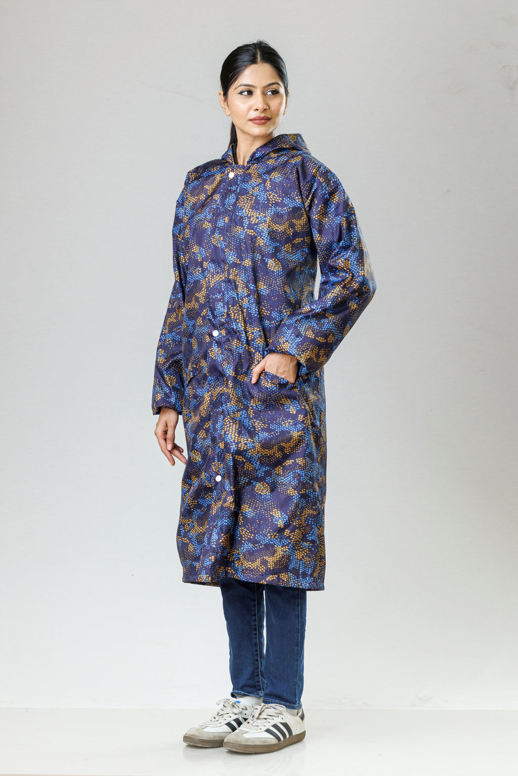 MOSAIC PRINTED REVERSIBLE LONG COAT