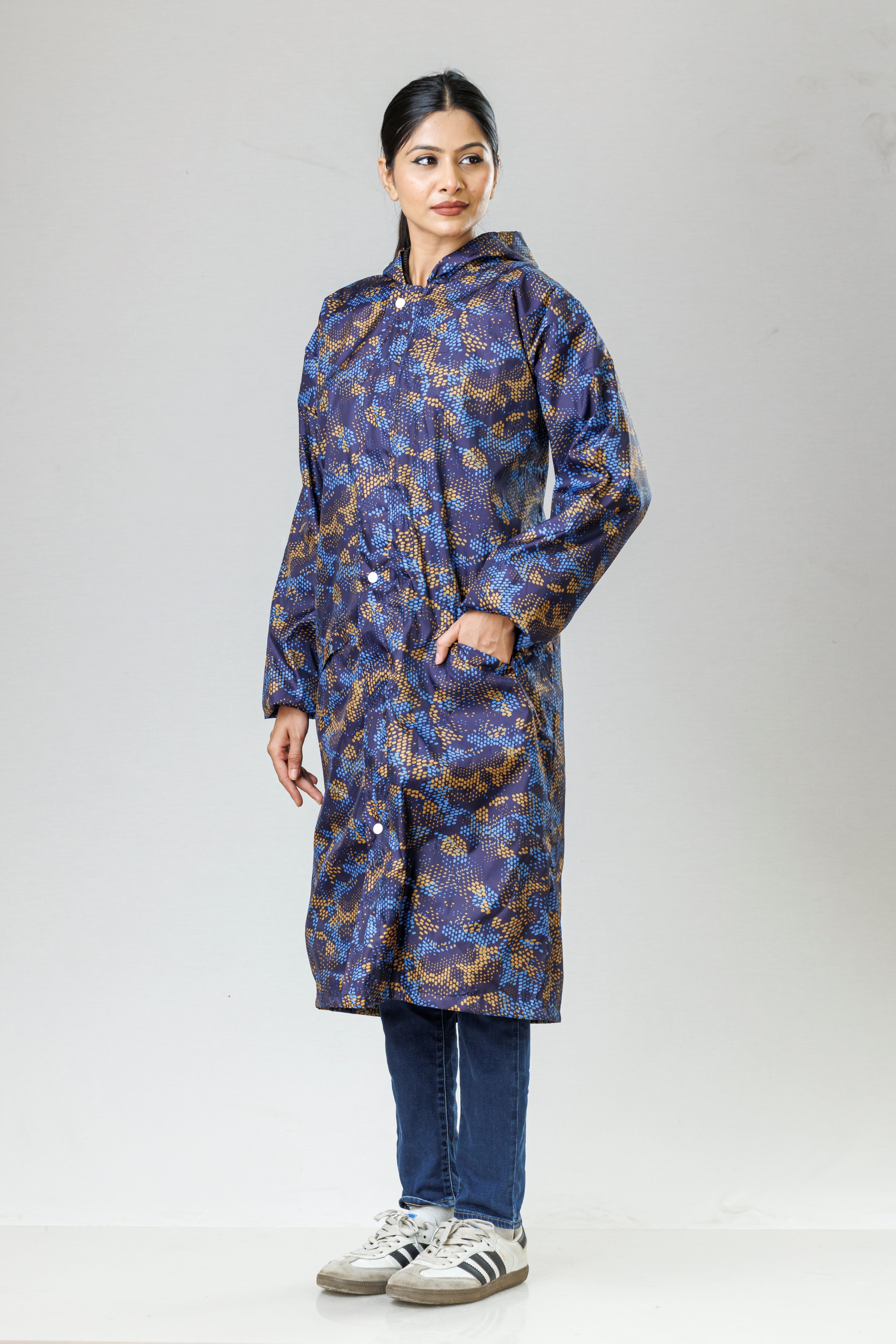 MOSAIC PRINTED REVERSIBLE LONG COAT